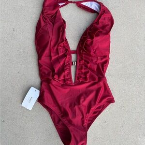 Zaful Red One Piece Swimsuit